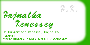 hajnalka kenessey business card